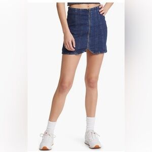 NWT We The Free Blue Denim Skirt Layla Denim Miniskirt